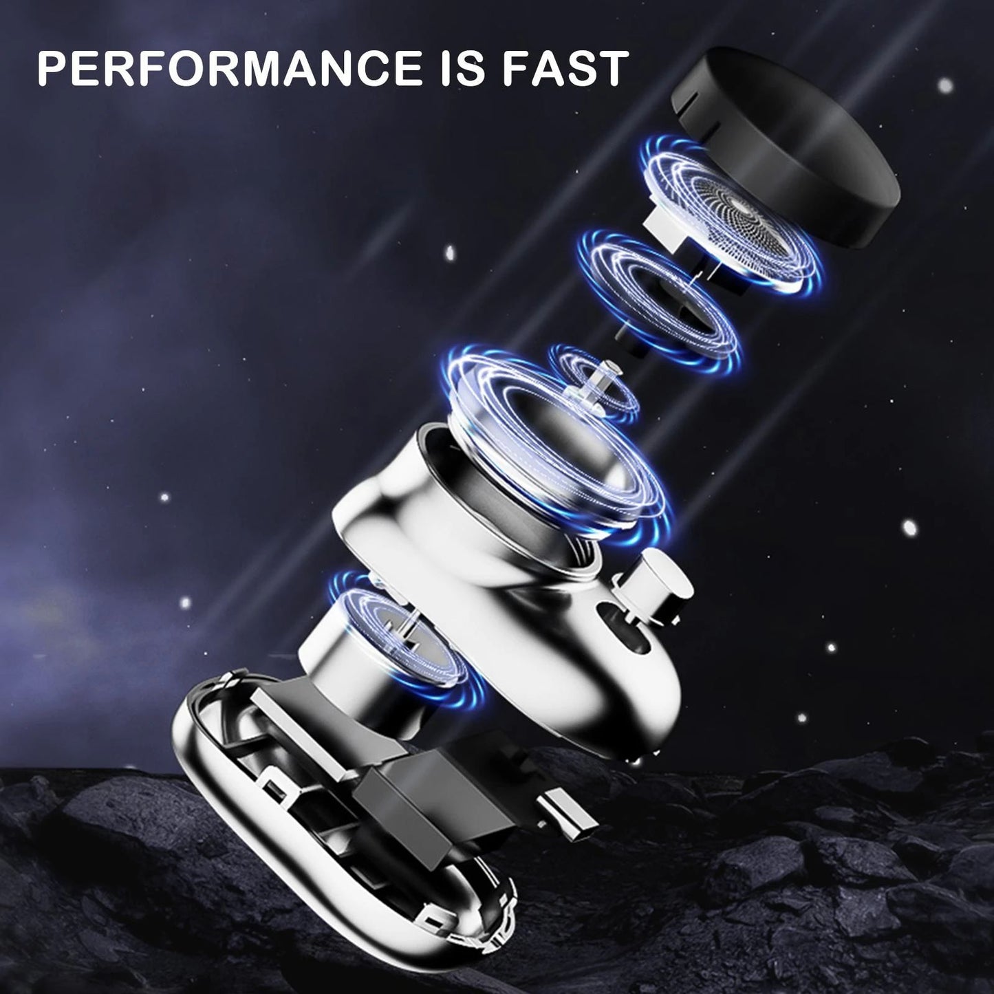 Mini Shaver 3 Blades Portable Electric Shaver Type-c Fast Charging Pocket Razor Beard Trimmer Shaving Machine