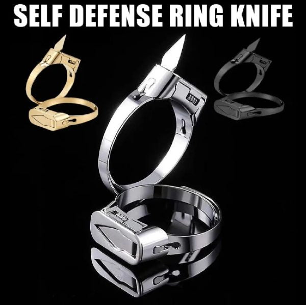 Adjustable Self Defense Ring – Self Defense Ring Knife – Hidden Blade Emergency Protection Tool For Men