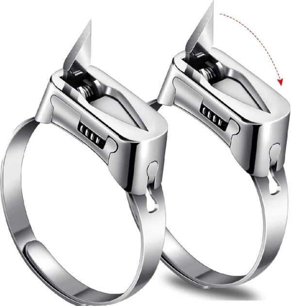 Adjustable Self Defense Ring – Self Defense Ring Knife – Hidden Blade Emergency Protection Tool For Men