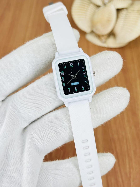 Women Quartz Sports Watch- 1 Pc Water Resistant Square Watch
