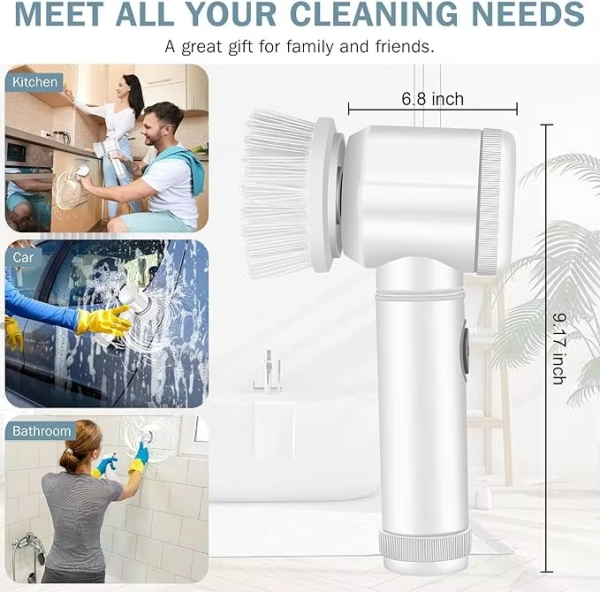 (nw000428) Magic Brush Wireless Battery Cleaning Brush Bathtub Tile Professional Cleaning Brush Rechargeable