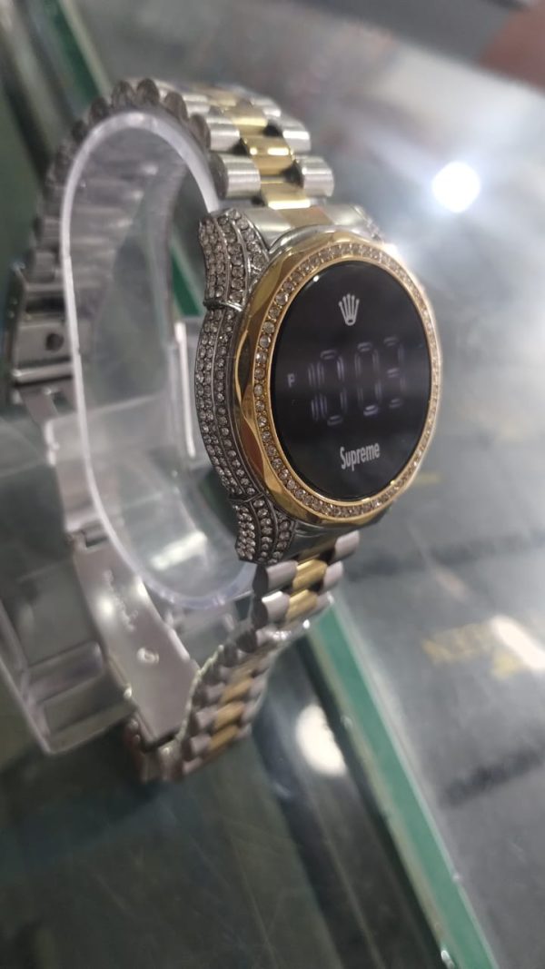 Women Watch Fashion Ladies Watches Full Diamond Touch Screen Led Digital Wristwatch | Stainless Steel Watch (with Box)