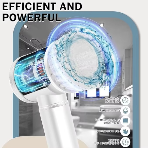 (nw000428) Magic Brush Wireless Battery Cleaning Brush Bathtub Tile Professional Cleaning Brush Rechargeable