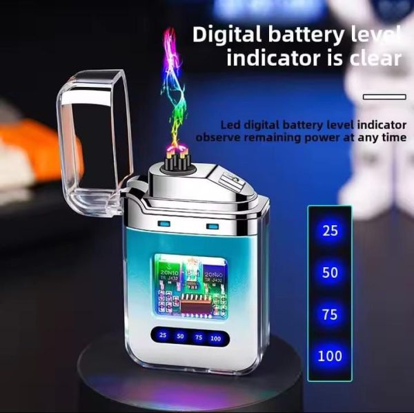Electric Lighter – Charging Lighter Creative Personality – Cigarette Lighter | Electric Rechargeable Cigarette Lighter ( Random Color )