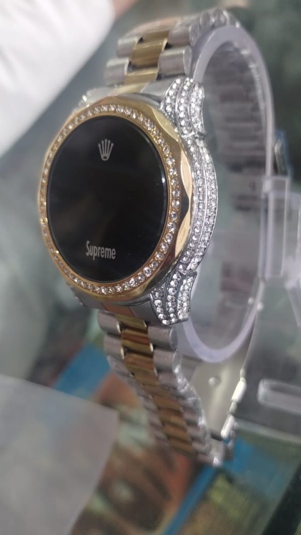 Women Watch Fashion Ladies Watches Full Diamond Touch Screen Led Digital Wristwatch | Stainless Steel Watch (with Box)