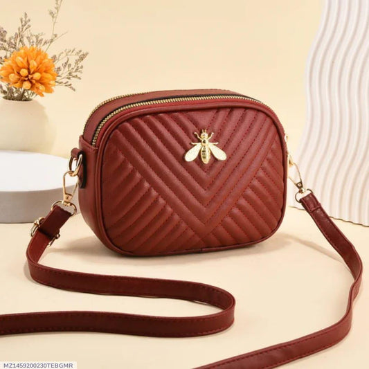 Chic White Girl's Crossbody Bag- 1 Pc With Textured Design