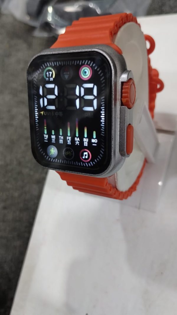 Salicon Digital Display Strap Watch – Available In Orange & Gray Stylish Casual Watch With Box (non-waterproof)
