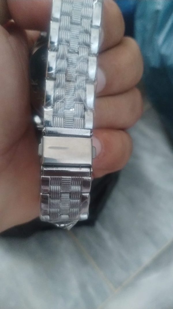 Star Collection Men’s Stainless Steel Watch – Silver Quartz Analog, Waterproof, Classic Roman Dial (no Box)