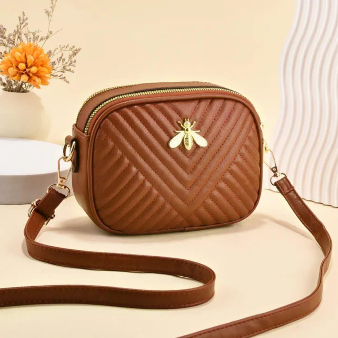 Chic White Girl's Crossbody Bag- 1 Pc With Textured Design